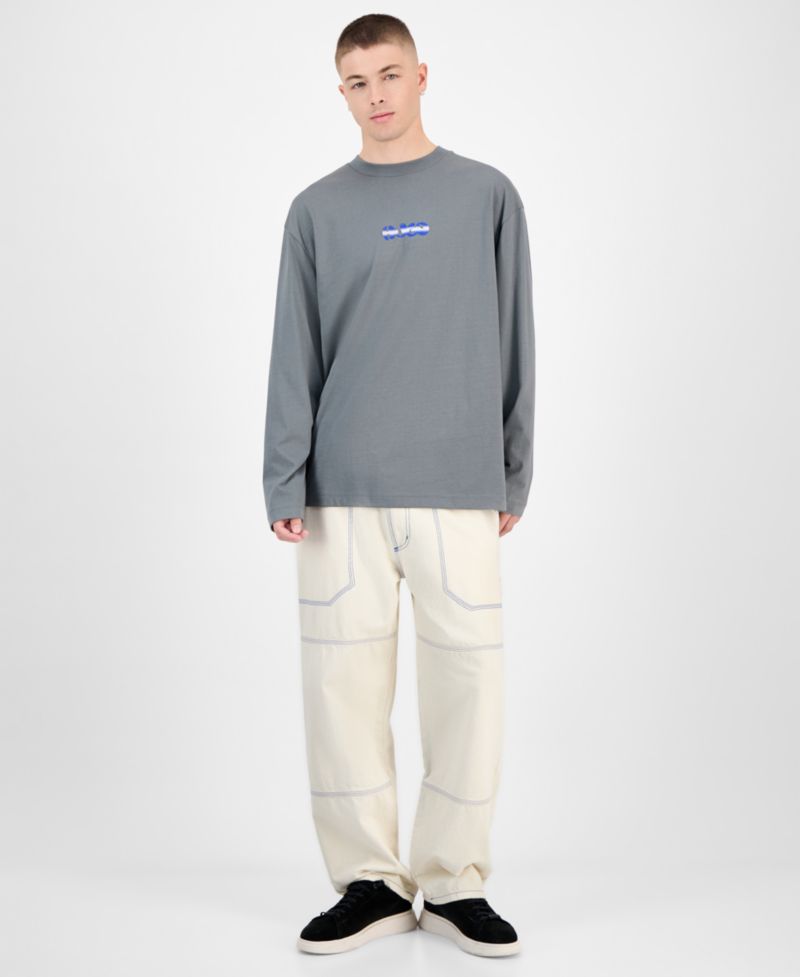 Men's Nifting Logo-Graphic Long-Sleeve Cotton T-Shirt