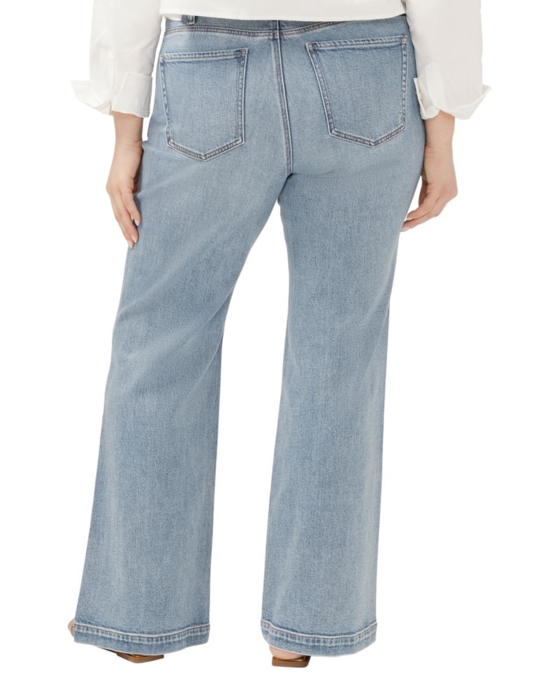 Plus Size Avery High-Rise Wide-Leg Denim Trouser