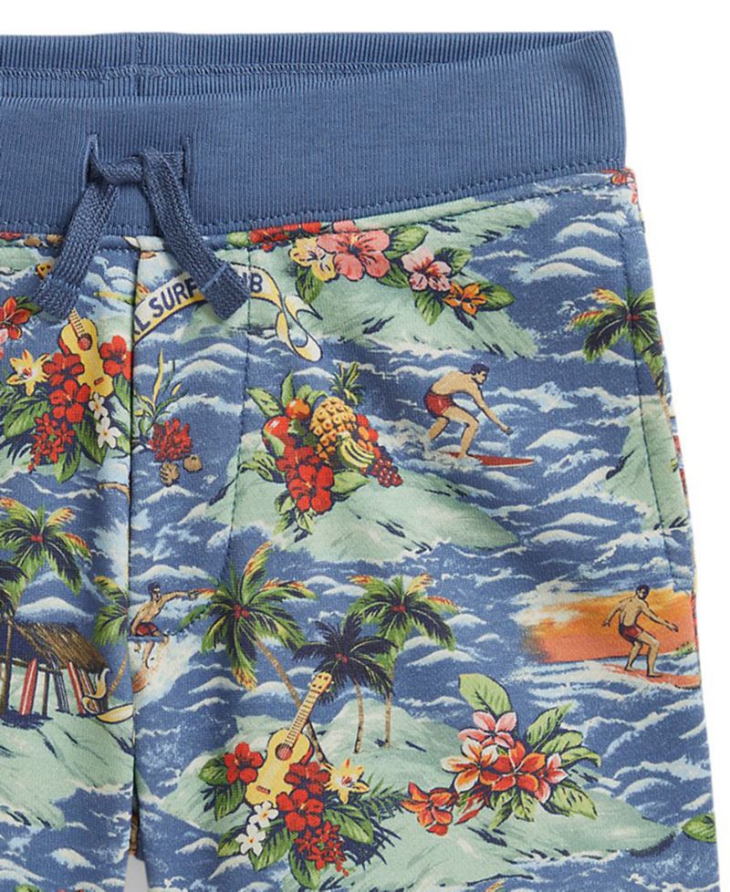 Boys' 2-7 Tropical-Print Drawstring Shorts