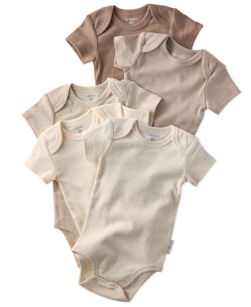 Baby Boys' and Baby Girls' Crewneck Bodysuits, 5-Pack