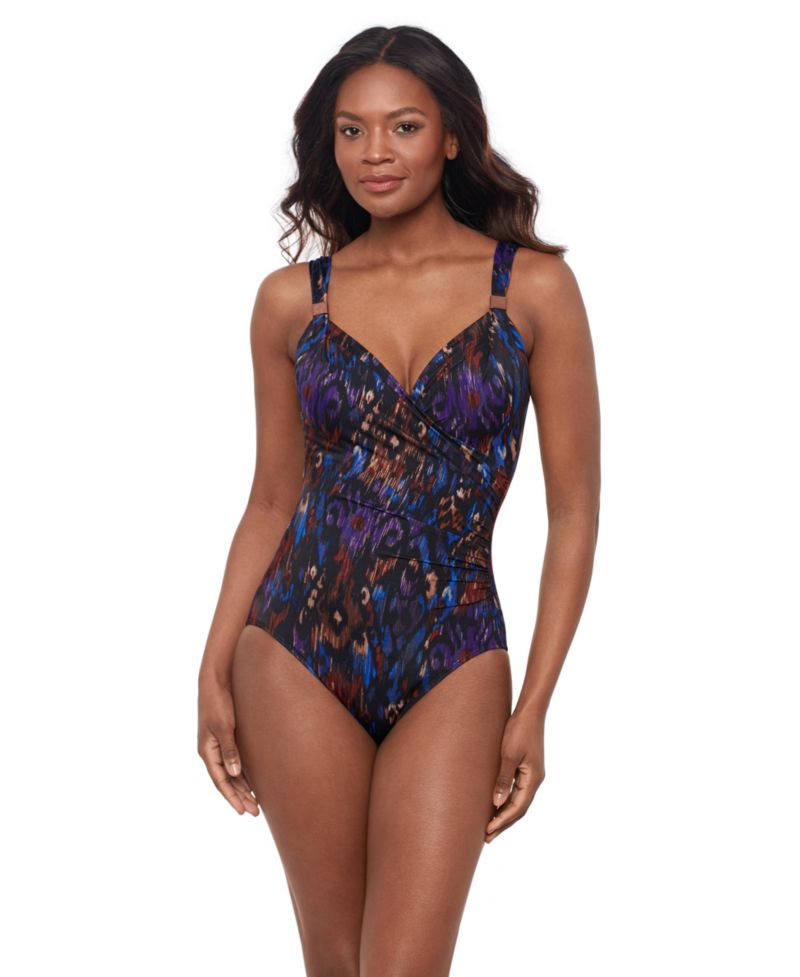 Women's Printed Underwire One-Piece Swimsuit