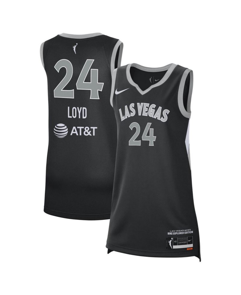 Men's and Women's Jewell Loyd Black Las Vegas Aces Explorer Edition Victory Jersey