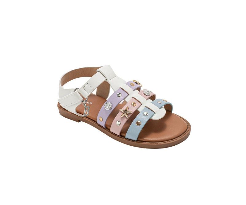 Little Girls Sandals - Strappy Flat Sandals and Studded Summer Shoes (Toddler/Kid)