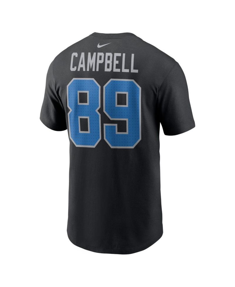 Men's Dan Campbell Black Detroit Lions Retired Player Name & Number T-Shirt