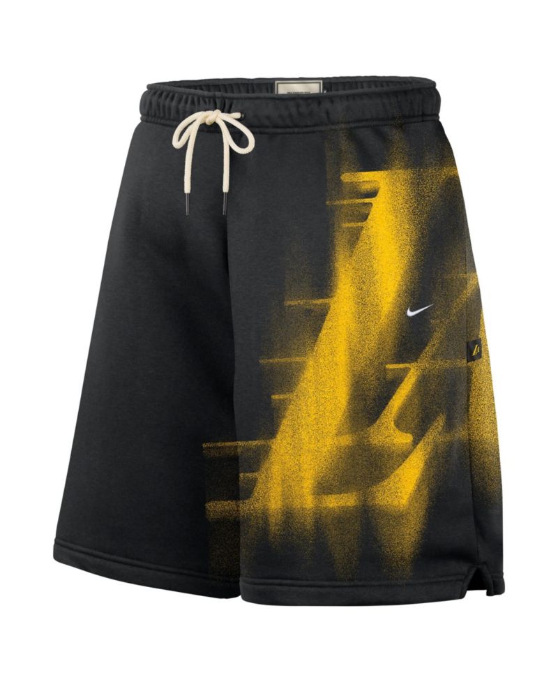 Men's Black Los Angeles Lakers 2026 Standard Issue Practice Icon Fleece Shorts