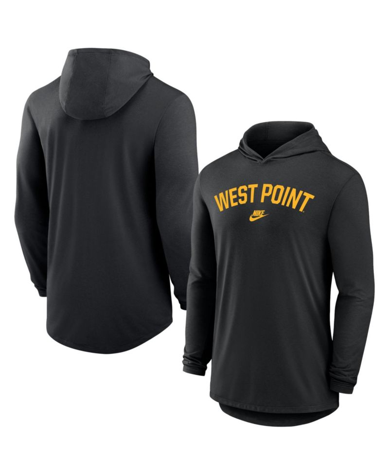 Men's Black Army Black Knights 2026 West Point Classic Collection Dri-FIT Hooded Long Sleeve T-Shirt