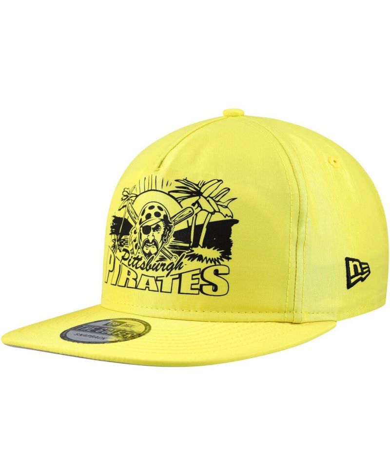 Men's Yellow Pittsburgh Pirates Neon Golfer Snapback Hat