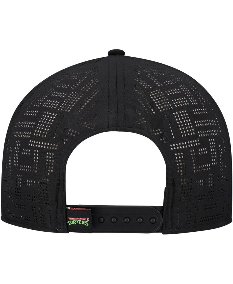 Men's Black Teenage Mutant Ninja Turtles Rope Trucker 9FIFTY Snapback Hat