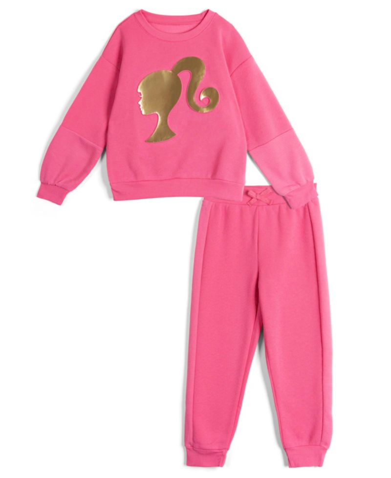 Girl's (5-12) Fleece Sweatshirt and Joggers Set