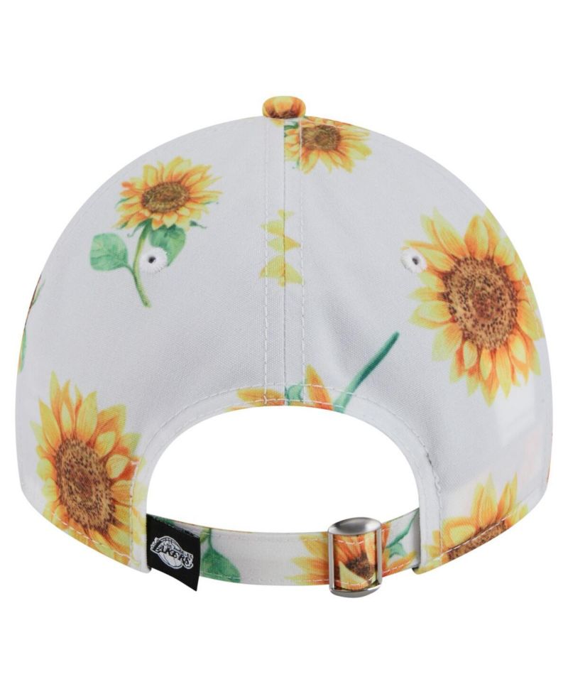 Women's White Los Angeles Lakers Adventure Flower 9TWENTY Adjustable Hat