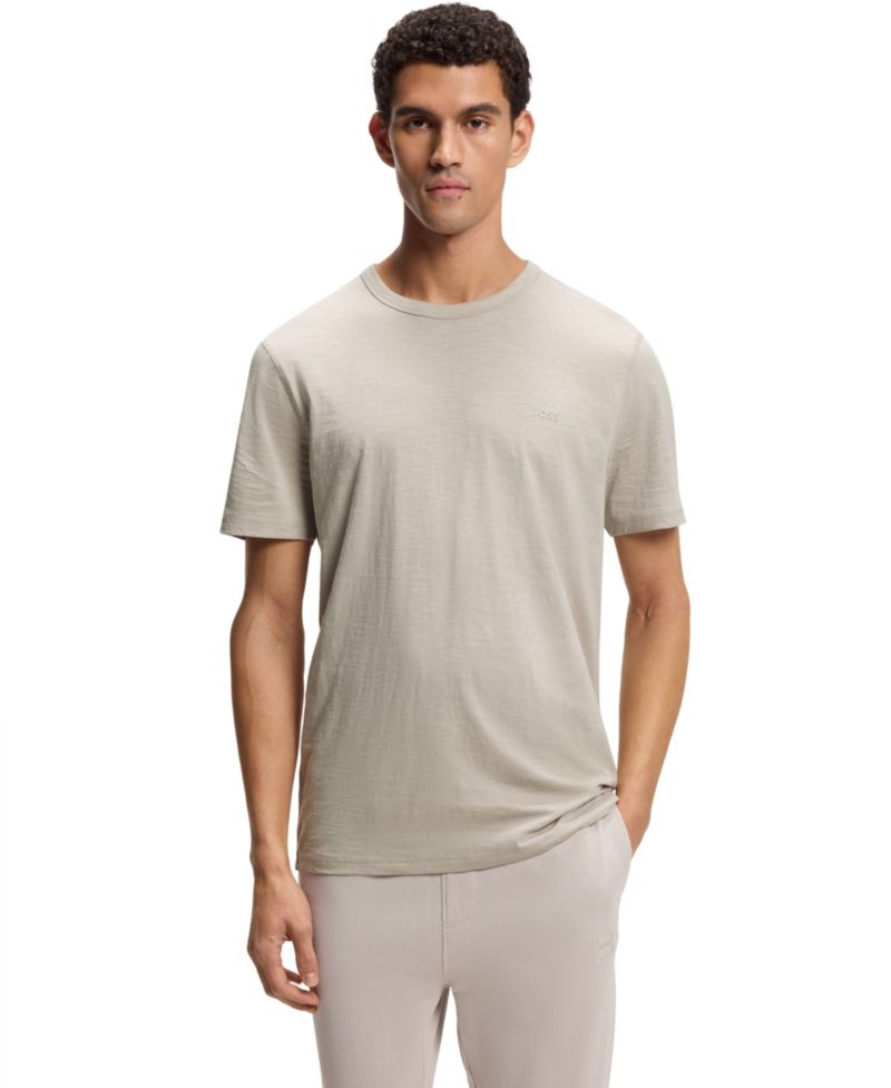 Men's Slub-Cotton Logo Detail T-Shirt