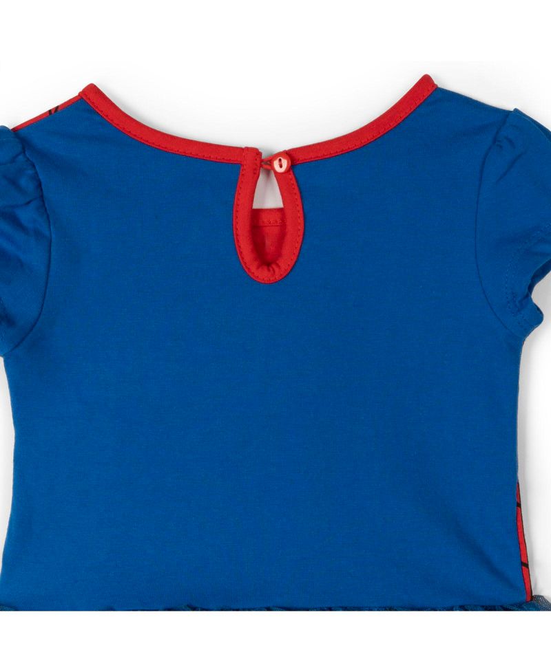 Baby Girls Marvel Captain America Spider-Man Dress Leggings and Headband 3 Piece Cosplay Set Newborn to