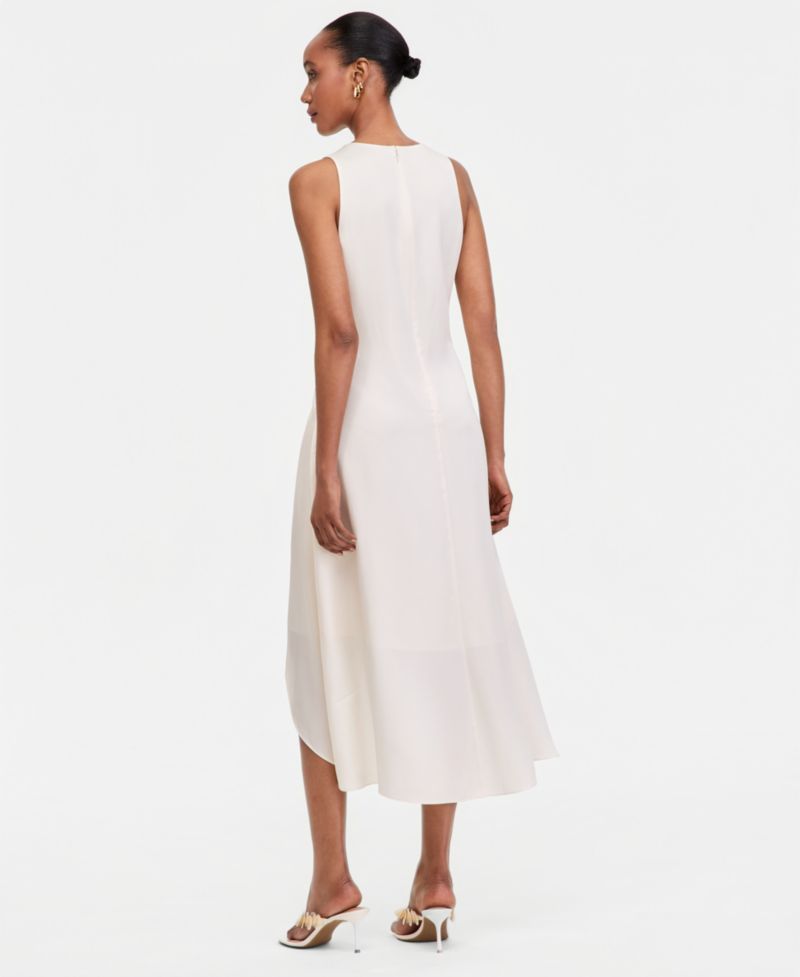 Women's Printed Asymmetric Midi Dress