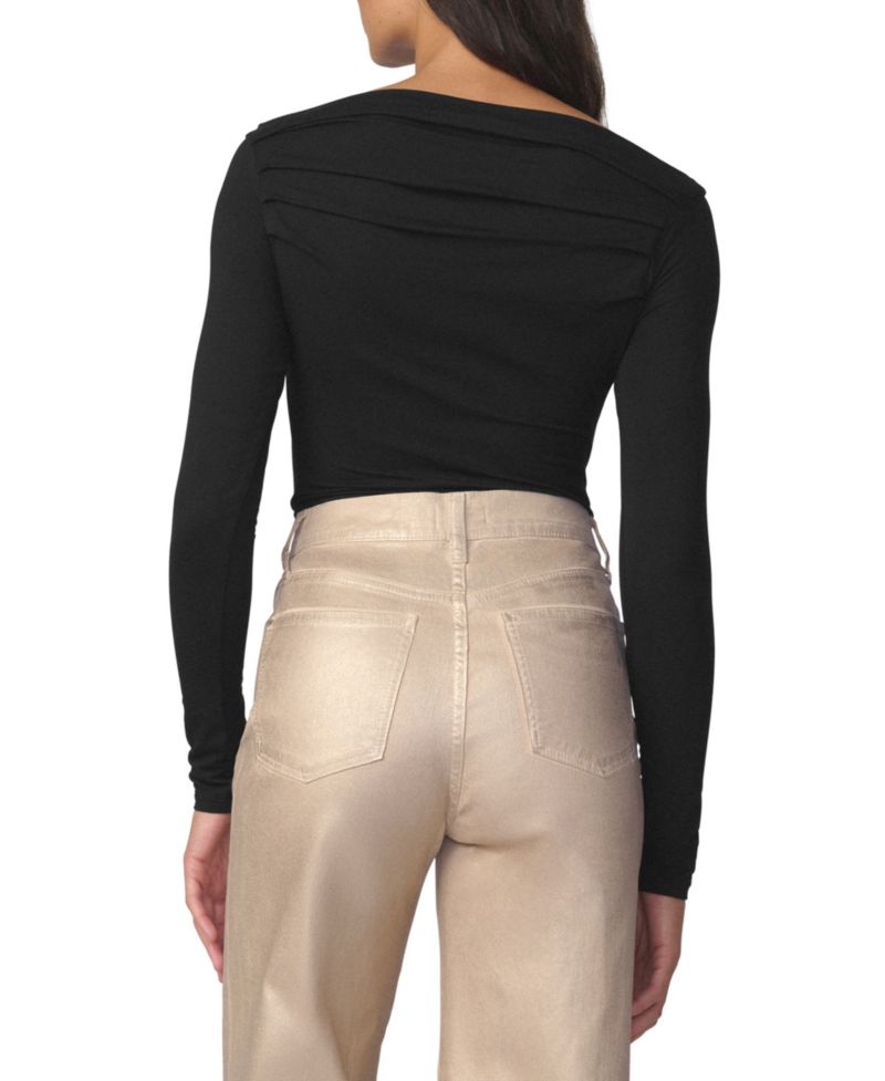 Women's Pleated Off-The-Shoulder Blouse