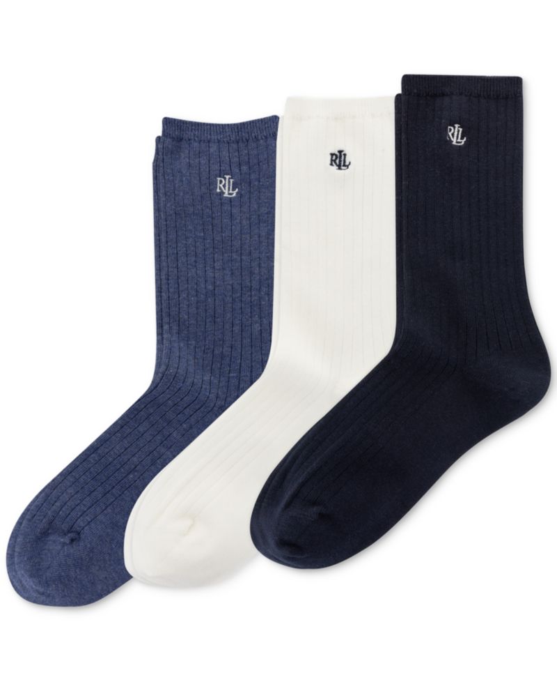 Women's 3-Pk. Classic Rib Trouser Socks