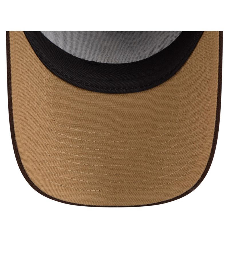 Men's Dark Brown Miami Dolphins Burnt Wood A-Frame 9FORTY Adjustable Hat