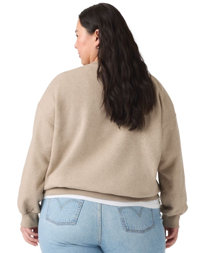 Plus Size Everyday Brushed Fleece Relaxed-Fit Crewneck Sweatshirt