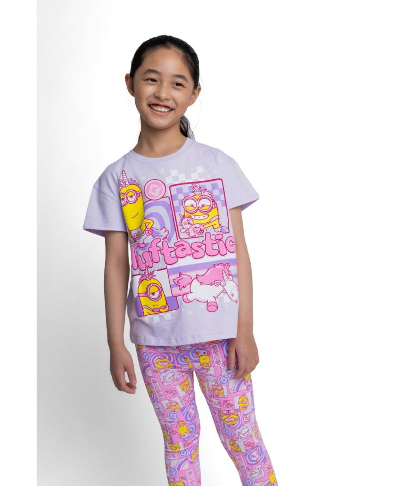 Girl's (5-12) Two-Piece T-Shirt and Leggings Set