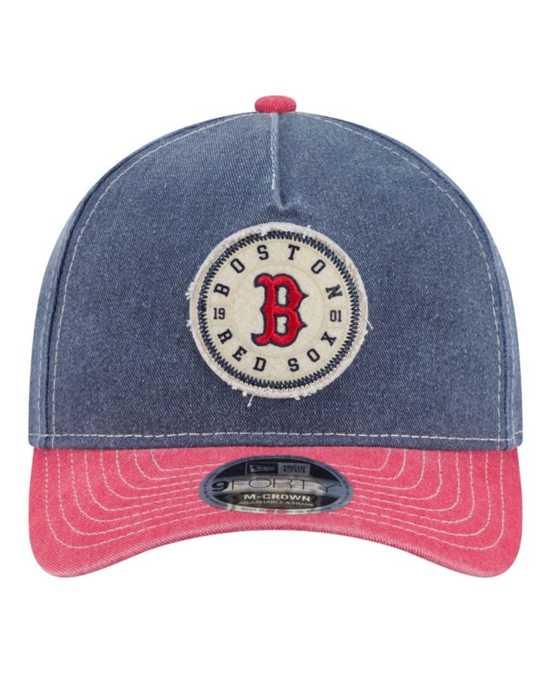 Men's Navy/Red Boston Red Sox Felt M-Crown 9FORTY Adjustable Hat