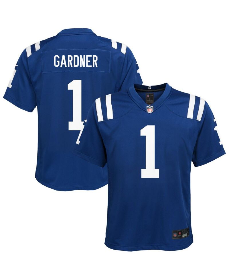 Big Boys and Girls Ahmad Sauce Gardner Blue Indianapolis Colts Home Game Jersey