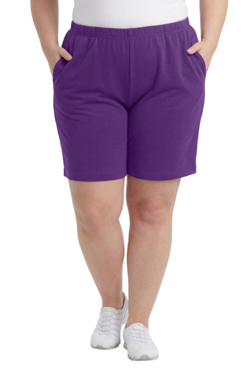 Women's Within 7-Day Straight-Leg Elastic-Waist Stretchy Knit Short