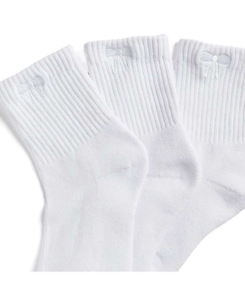 Women's Bow Ankle Socks, 3-Pack