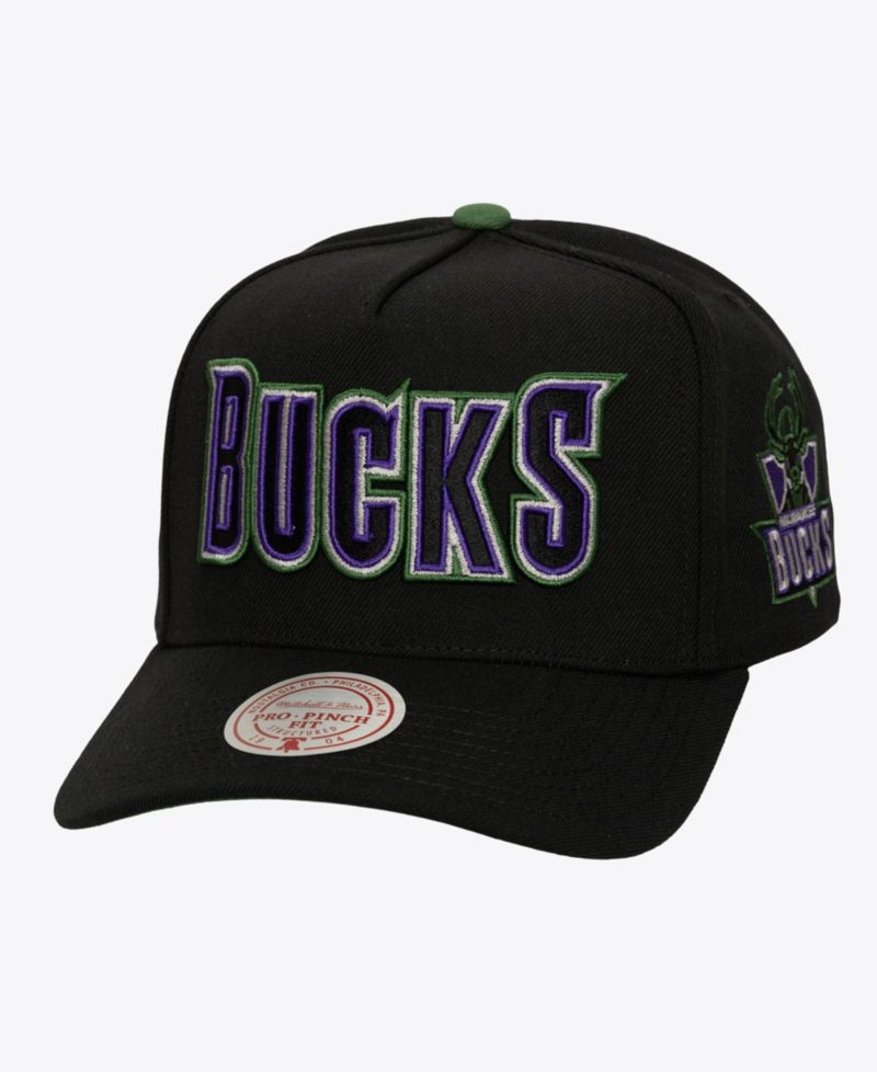 Men's Black Milwaukee Bucks Class Act Pro Snapback Hat