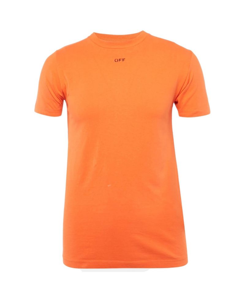 Men's ange Logo Print Cotton Crew Neck T-Shirt