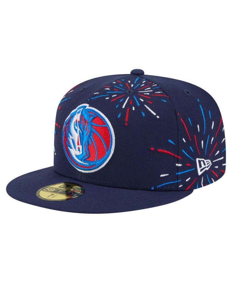 Men's Navy Dallas Mavericks Americana Fireworks 59FIFTY Fitted Hat