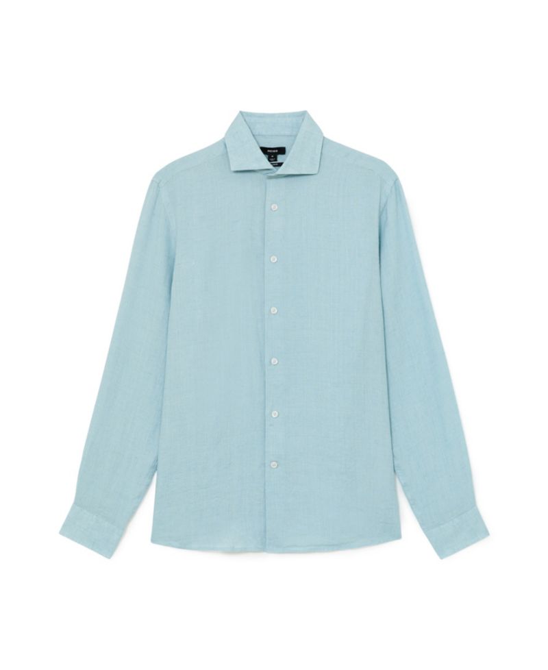 Men's Ruban Linen Cutaway Collar Regular Fit Shirt