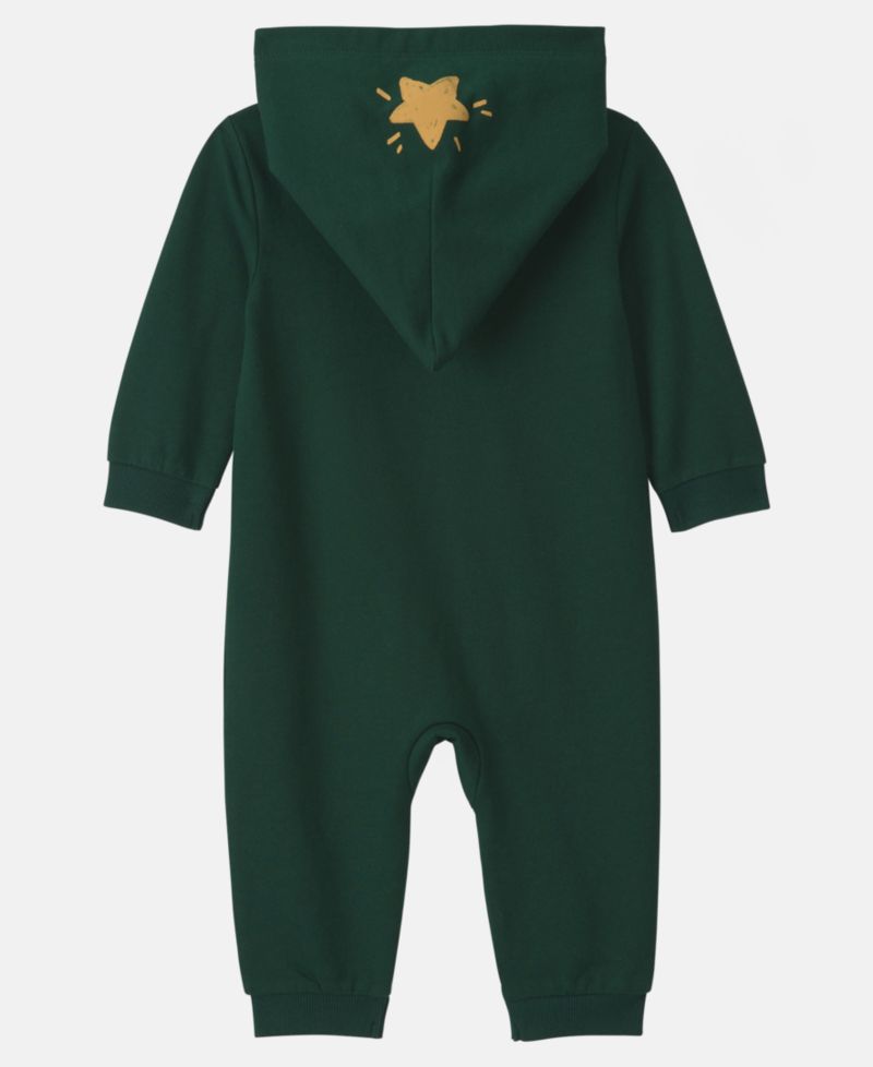 Baby Boys' and Baby Girls' Christmas Tree French Terry Jumpsuit