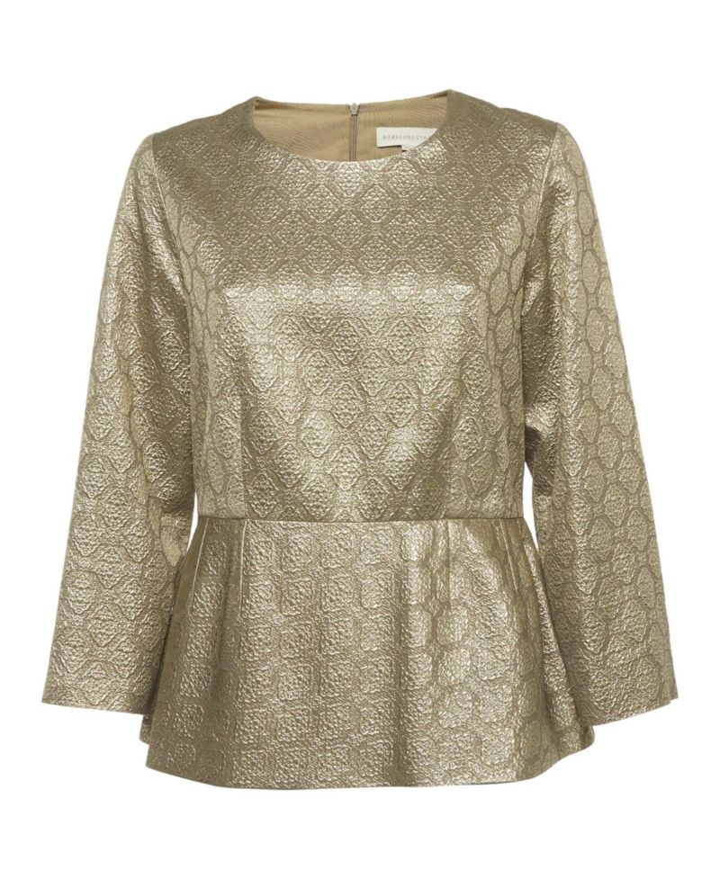 Women's Brocade Peplum Top