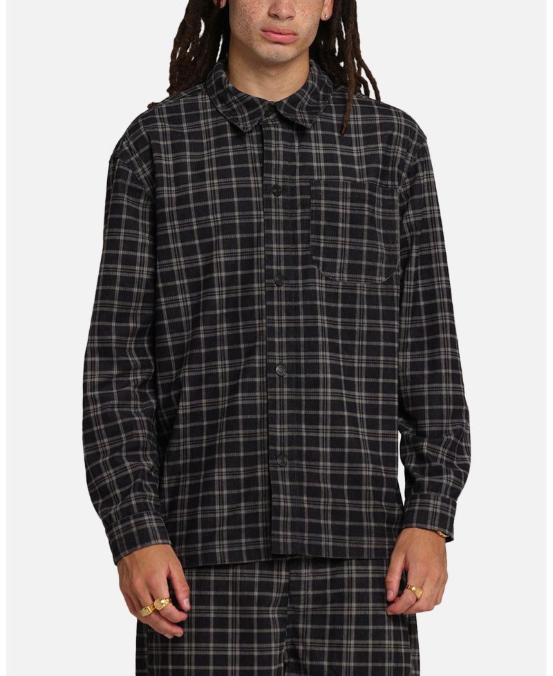 Men's Plaid Corduroy Shirt Jacket