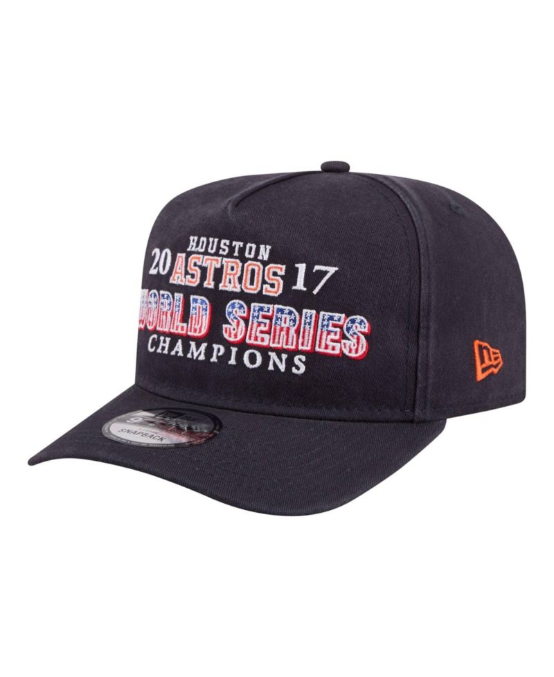 Men's Navy Houston Astros 2017 World Series Champions Historic 9FIFTY A-Frame Snapback Hat
