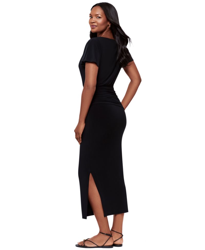 Women's Boat Neck Short-Sleeve Dress