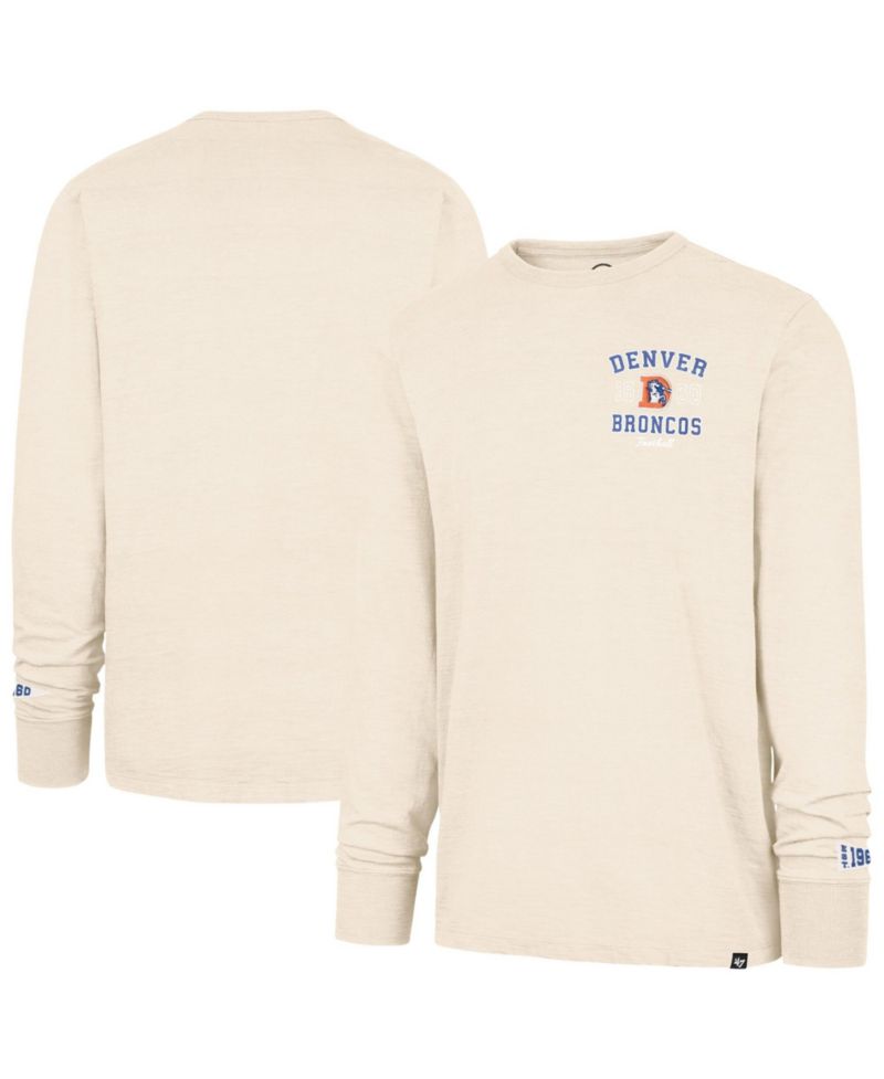 Men's Tan Denver Broncos Heavy Slub Long Sleeve T-Shirt