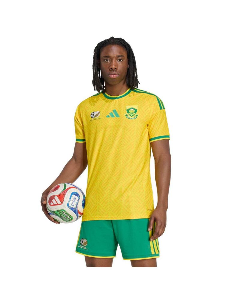 Men's Yellow South Africa National Team Home On-Field Authentic Jersey