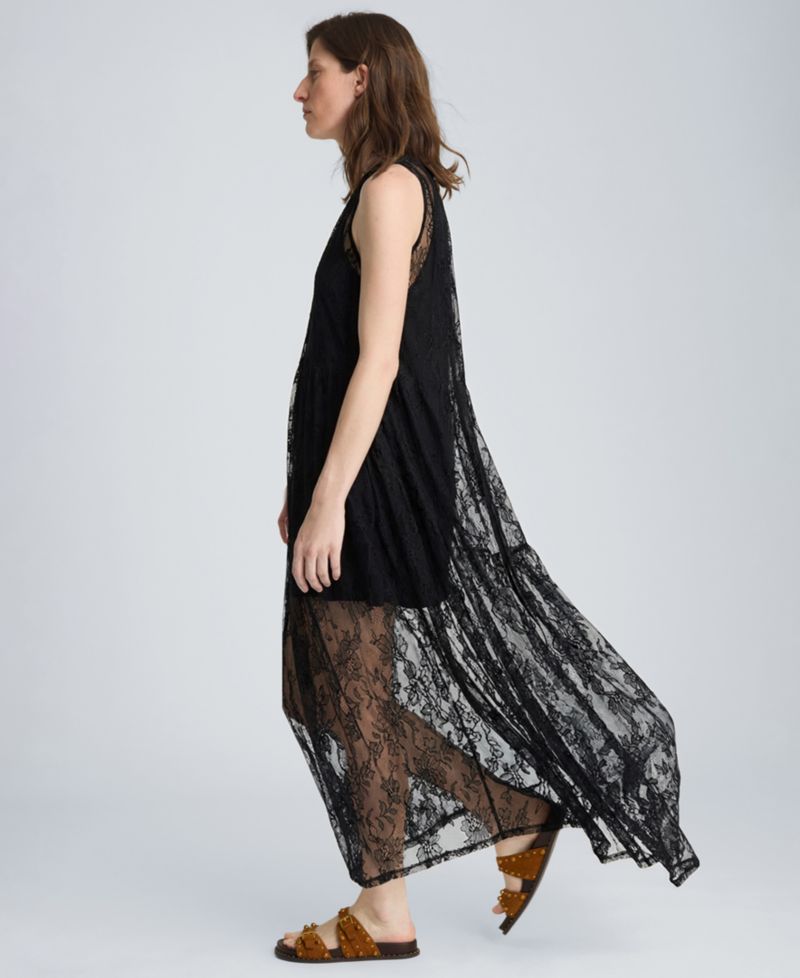 Women's Lace Halter Neck Maxi Dress