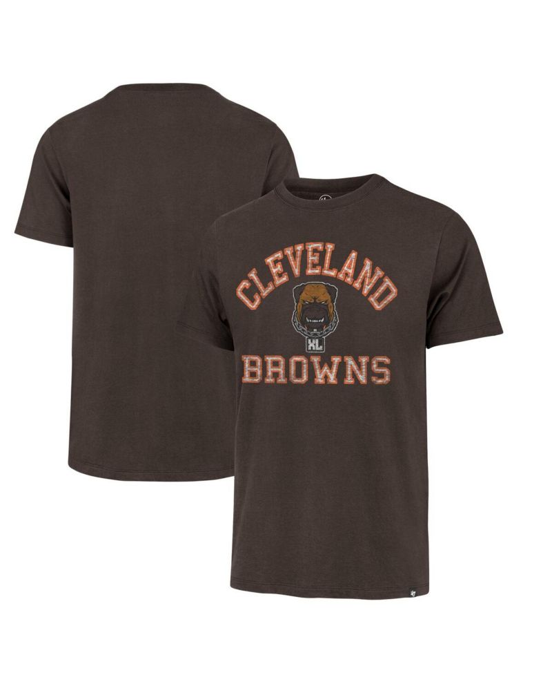 47 Brand Men's Brown Cleveland Browns Dawg Pound XL All Day Franklin T-Shirt