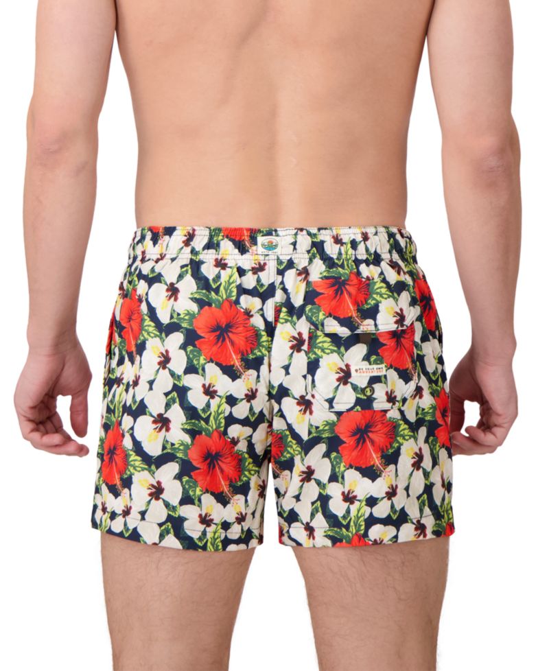 Sunset and Vines Men's Floral Woven Swim Trunks
