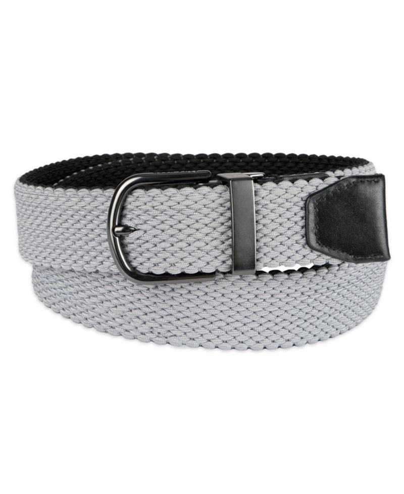 35MM Men's Two-in-One Reversible Braided Stretch Belt