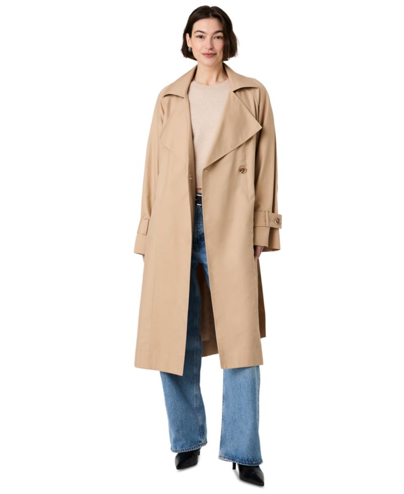 Women's Trench Twill Button-Front Raglan Jacket
