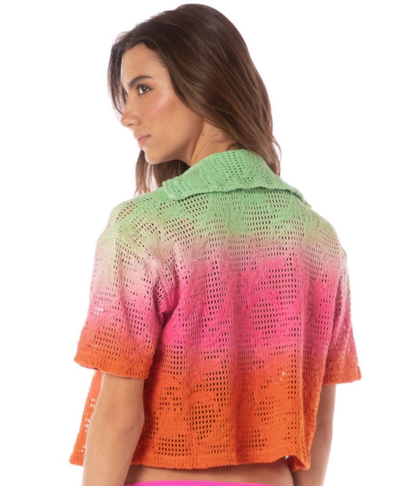 Women's Kyrie Tie-Dye Cropped 3/4-Sleeve Shirt