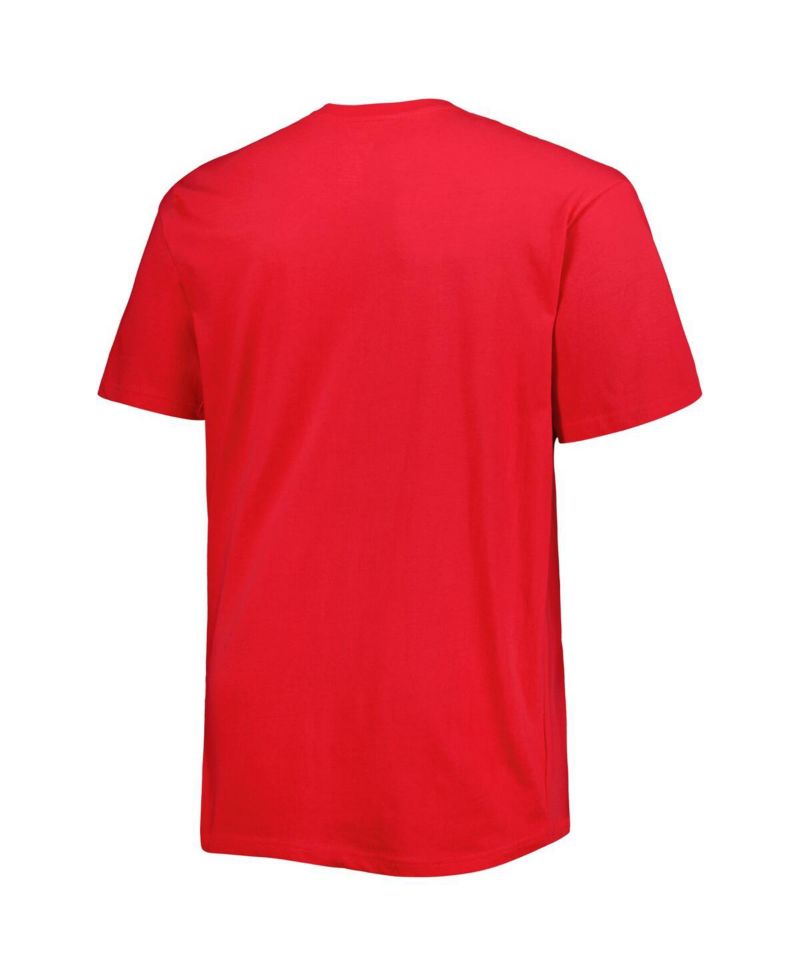 Men's Red Houston Rockets Big and Tall Heart and Soul T-shirt