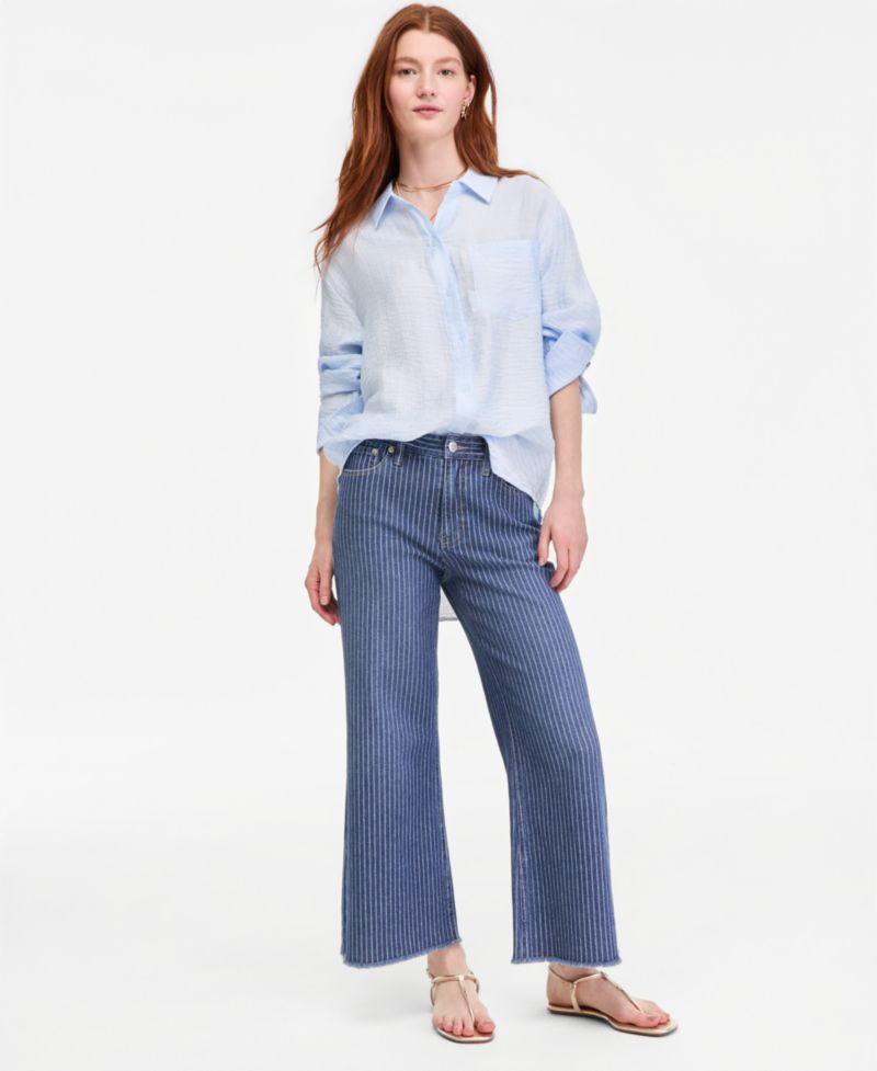 Women's Gauze Relaxed Button-Down Shirt