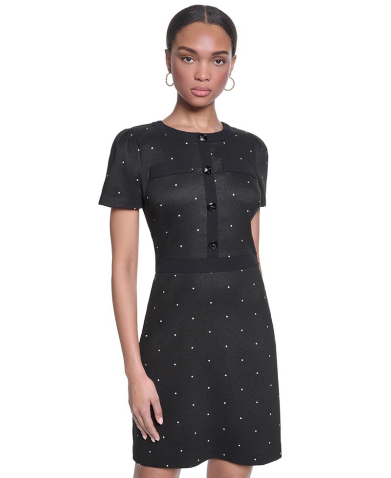 Women's Mini Polka Dot Sheath Short Dress