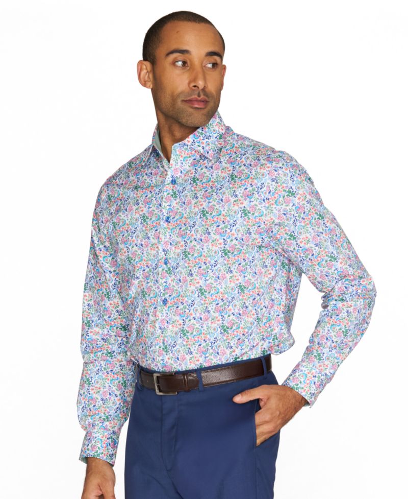 Men's Botanical Floral Dress Shirt