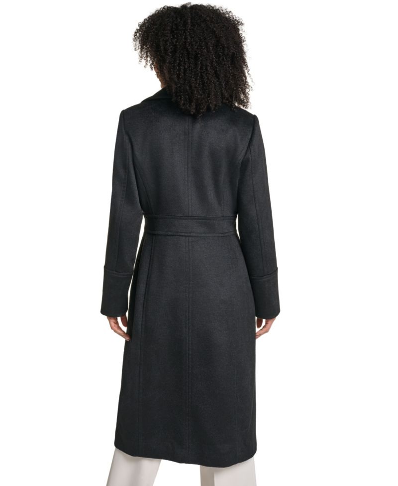 Women's Long Wool-Blend Toggle Coat