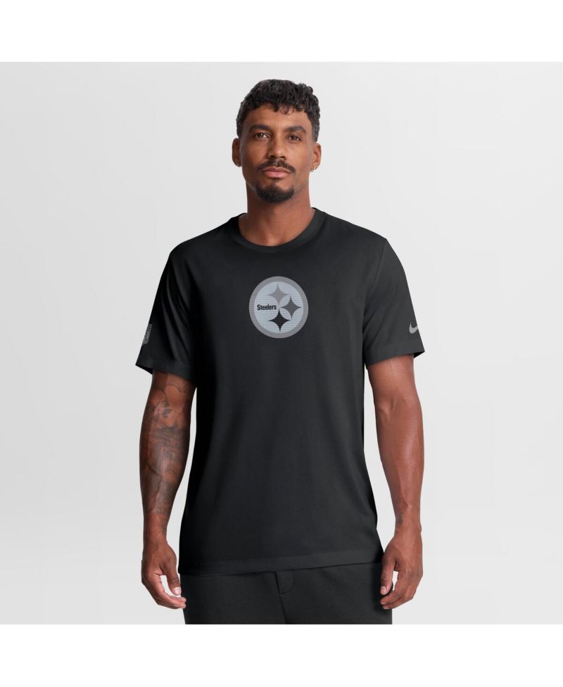Men's Black Pittsburgh Steelers Sideline Lead The Charge Legend Dri-FIT T-Shirt