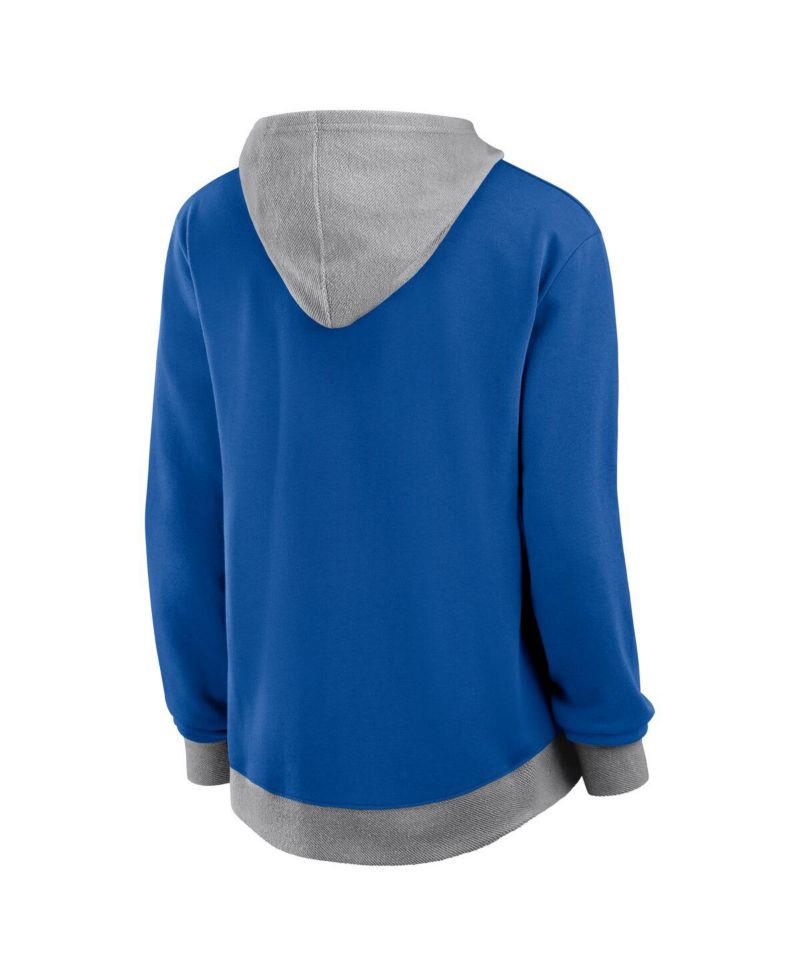 Women's Royal New York Islanders Hit It French Terry Full-Zip Hoodie